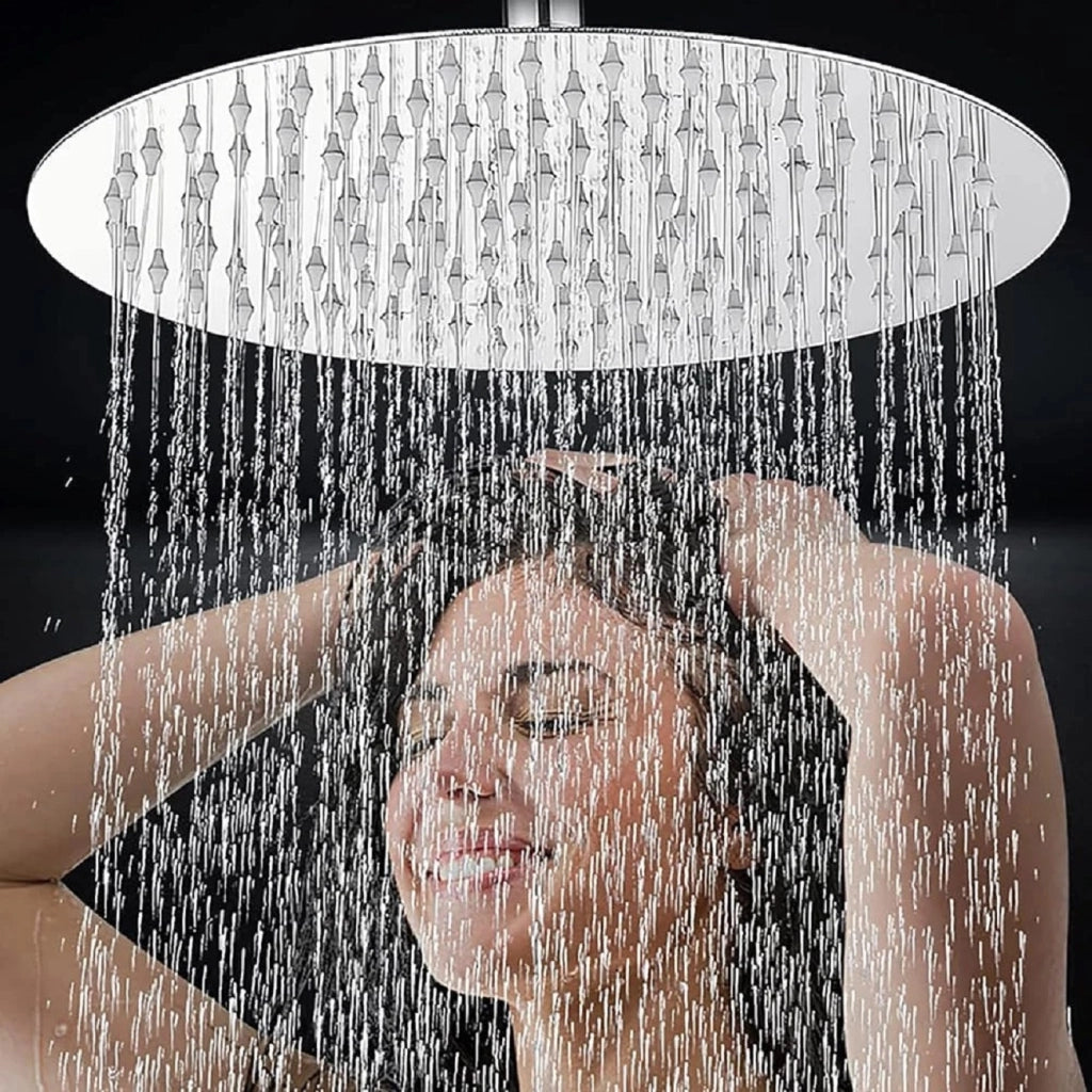 SOFFIONE DOCCIA TONDO 10'' BAGNO EFFETTO PIOGGIA SOTTILE CROMATO SHOWER