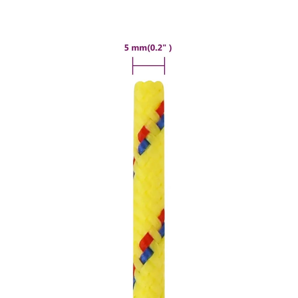 Corda | Fune per barca Gialla 5 mm 250 m in Polipropilene