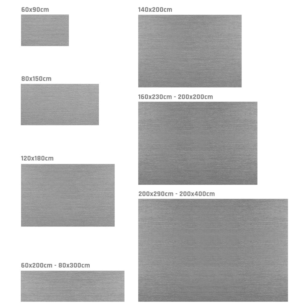 Tappeto vinilico di alta qualità grigio liscio 200x200