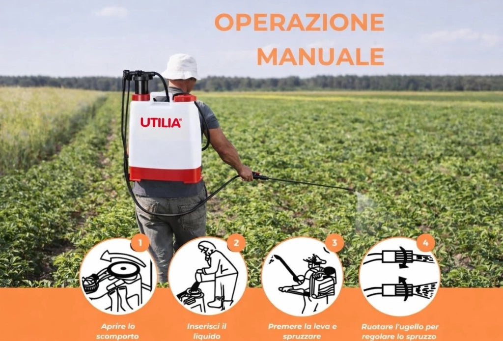 Utilia POMPA A PRESSIONE IN PLASTICA lt. 12