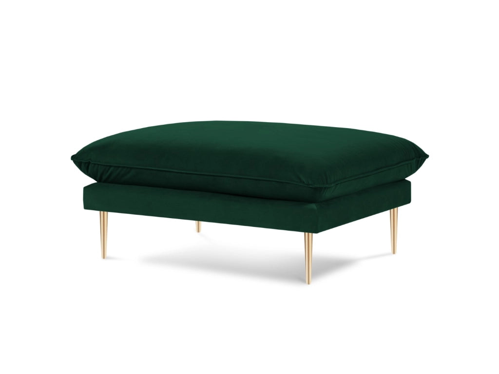 Cosmopolitan Design - Pouf "Vienna" in velluto verde bottiglia 