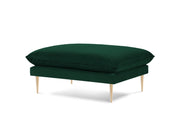 Cosmopolitan Design - Pouf "Vienna" in velluto verde bottiglia 
