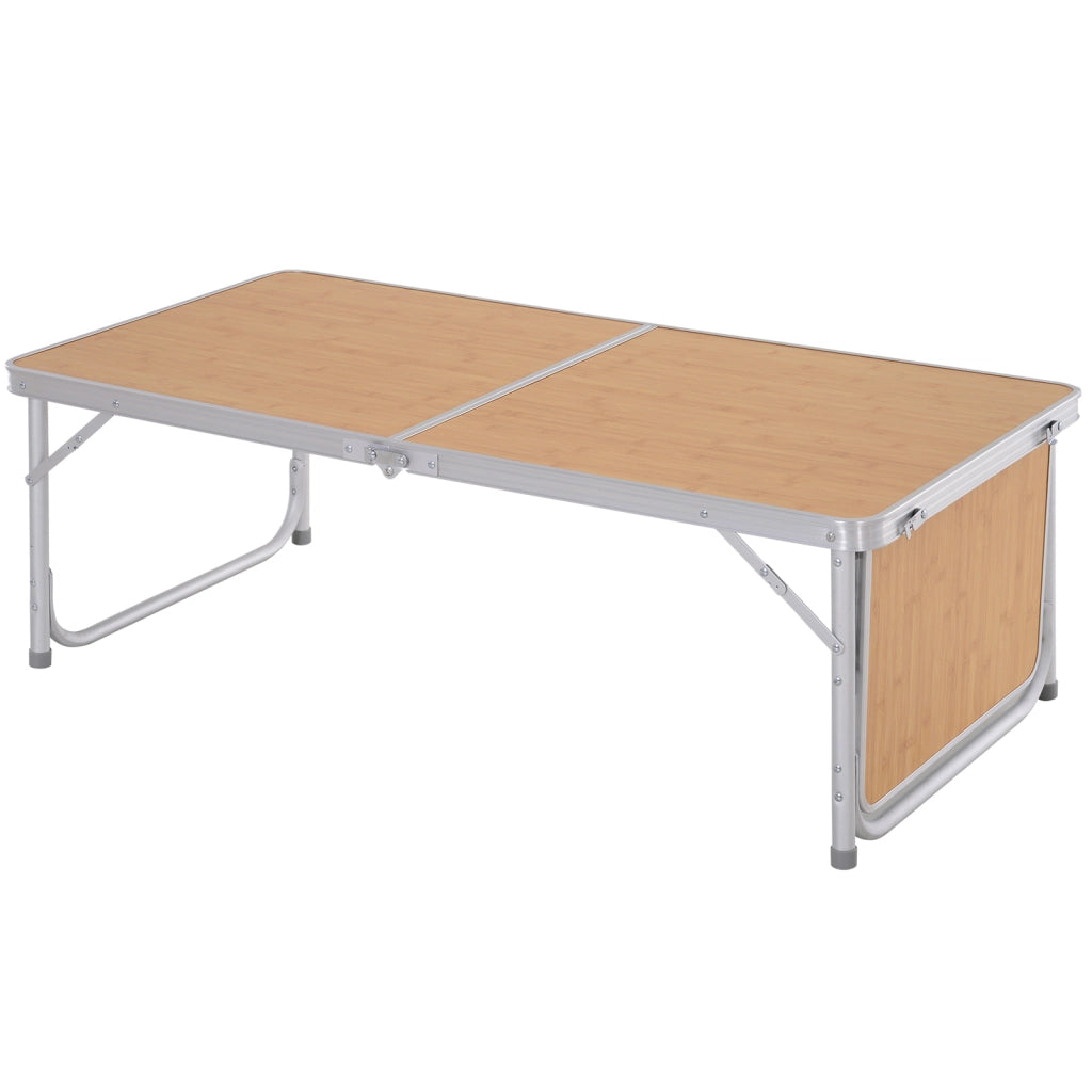 Tavolo da pranzo pieghevole per giardino ¨C zephmum ¨C alluminio 153x60x39/71 cm
