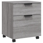 Schedario con Ruote Grigio Sonoma 45x38x54 cm Legno Multistrato CFW9504853