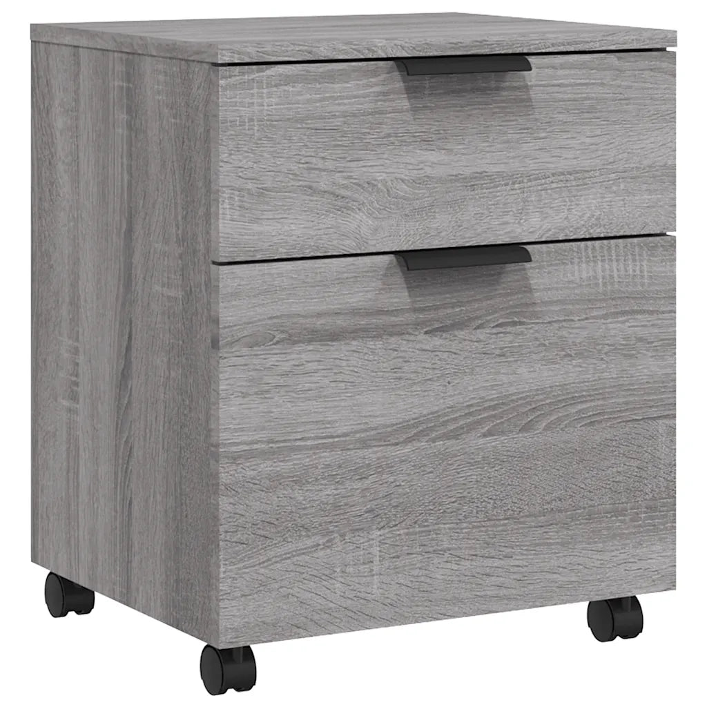 Schedario con Ruote Grigio Sonoma 45x38x54 cm Legno Multistrato CFW9504853