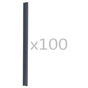Clip per Strisce Recinzioni 100 pz in PVC Antracite 45477