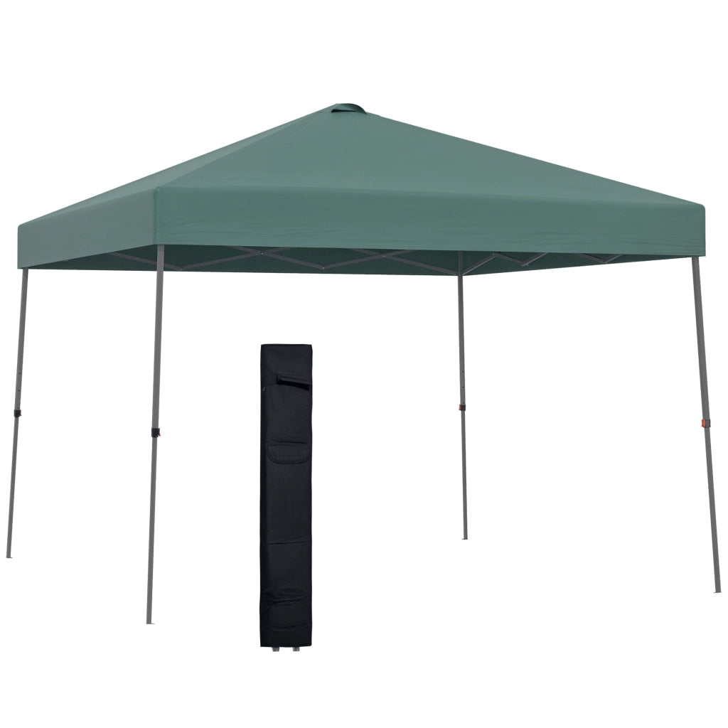 Gazebo da Giardino Pieghevole ¨C zephmum ¨C Verde Acciaio 3x3m