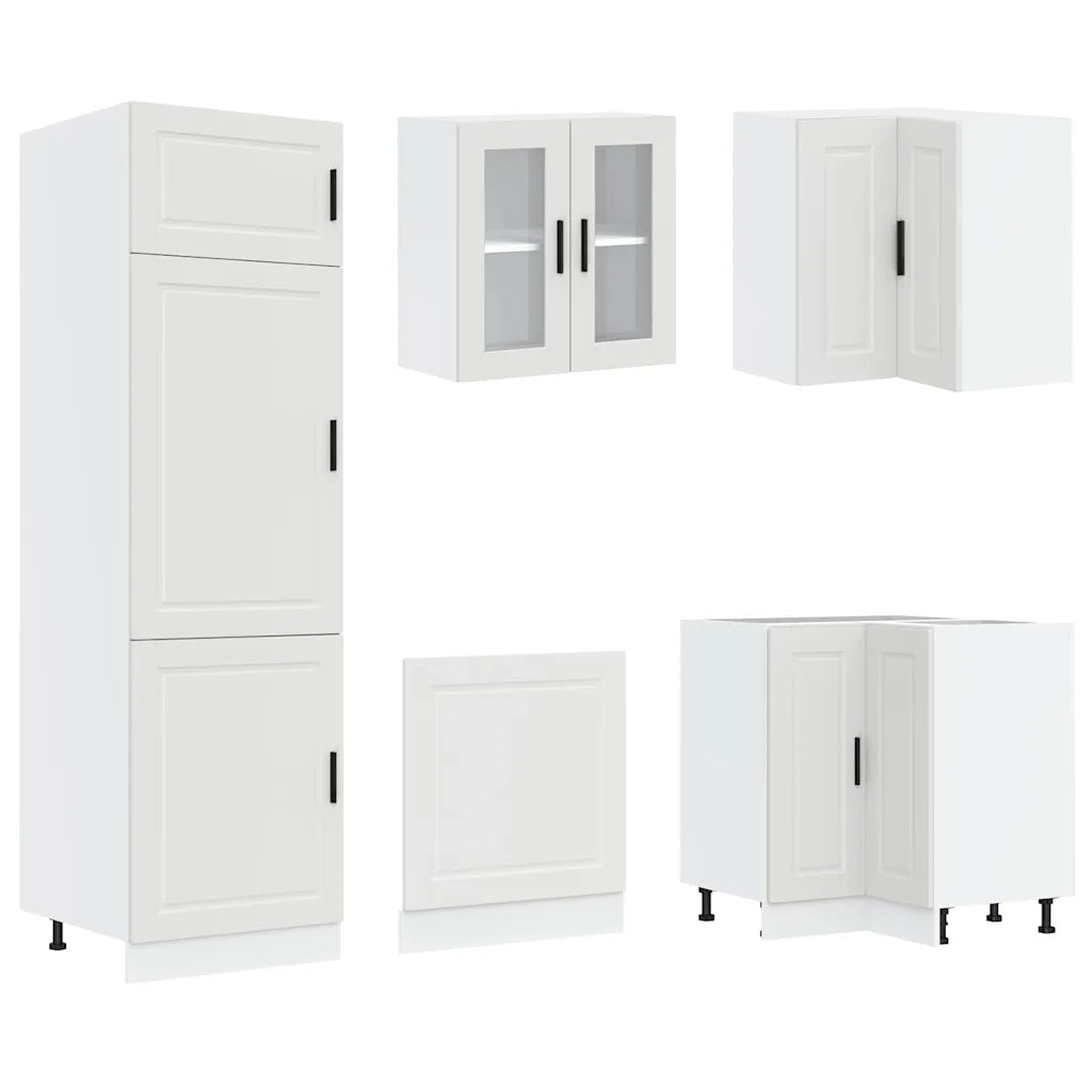 vidaXL Set Mobili da Cucina 14 pz Porto Bianchi Legno Multistrato