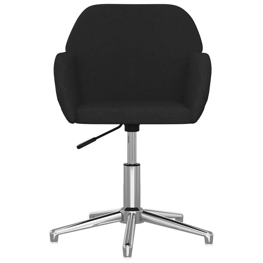 Sedia poltrona girevole ufficio computer studio tessuto nero 02_0024161