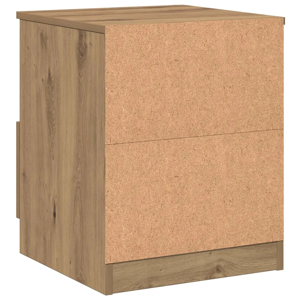 Comodino-Tavolino da notte Rovere Artigianale 40x40x50 cm in Legno Multistrato