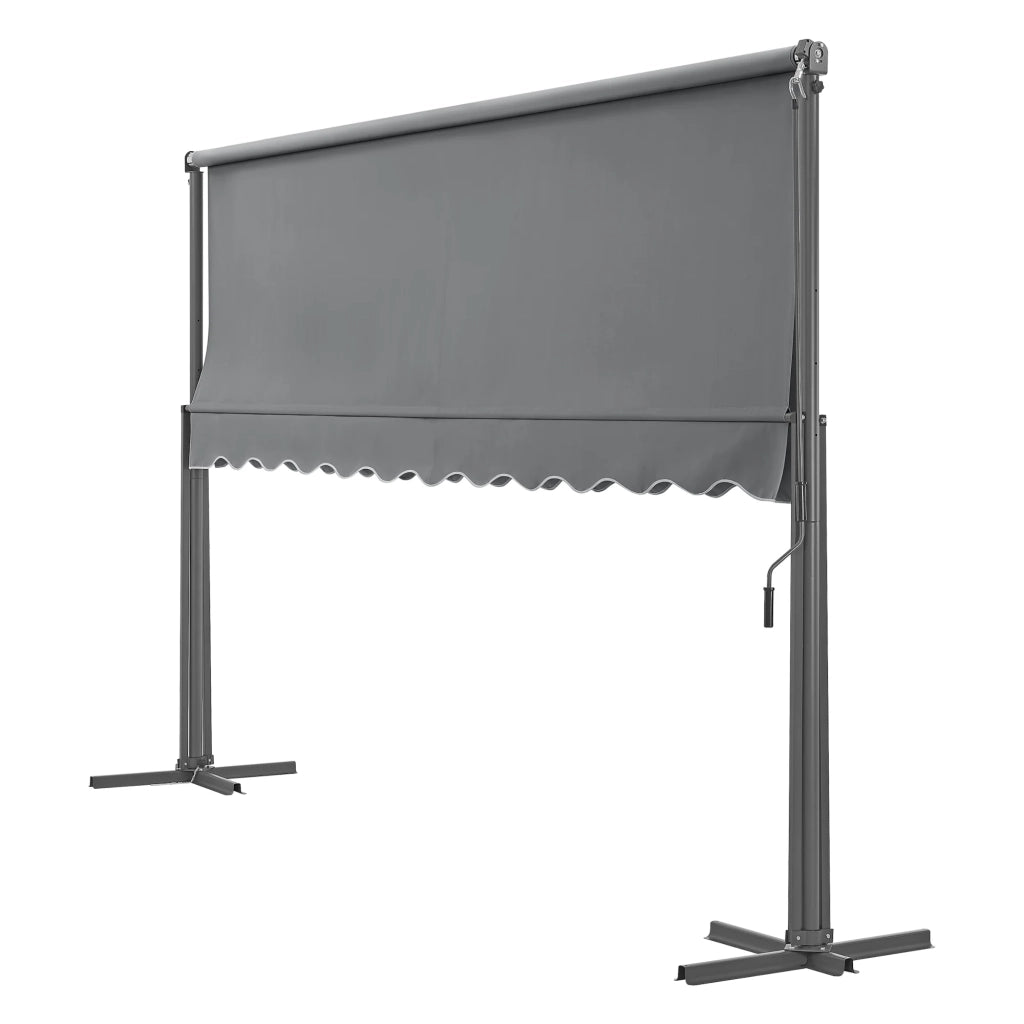 Tenda da sole autoportante a doppia pendenza 500 x 300 x 260 cm grigio scuro 03_0008296
