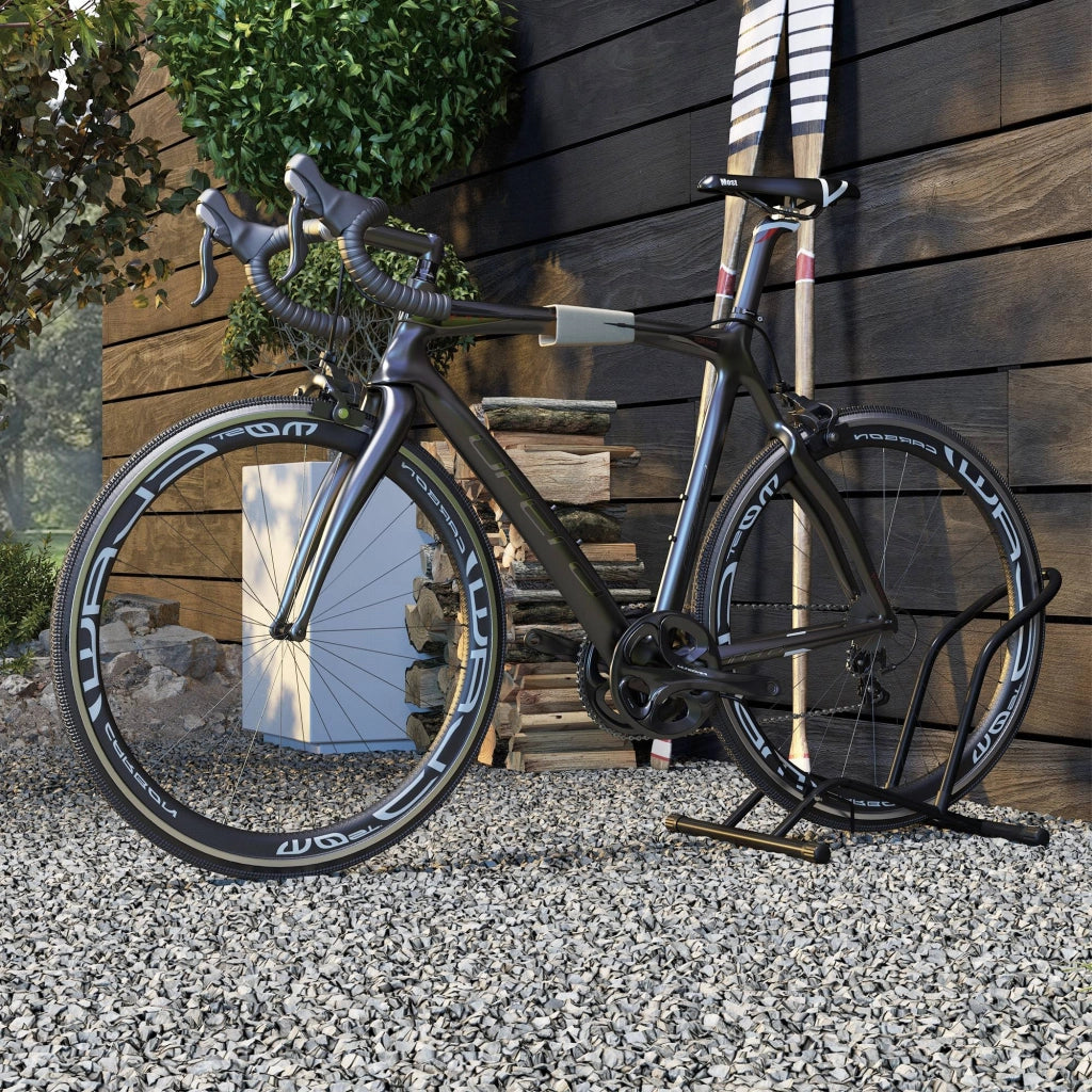 Rastrelliera portabici da terra ¨C Xylo ¨C acciaio nero 59x41x38 cm