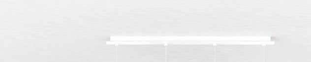 SOSPENSIONE BIANCO 4 LUCI RETTANGOLARE VETRI 2X TR + 2X BF 1184BI-S4 R-BT