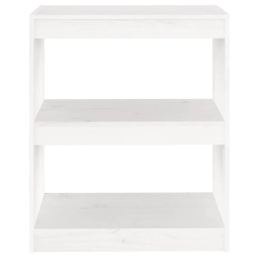 Libreria/Divisorio Bianco 60x30x71,5 cm in Massello di Pino