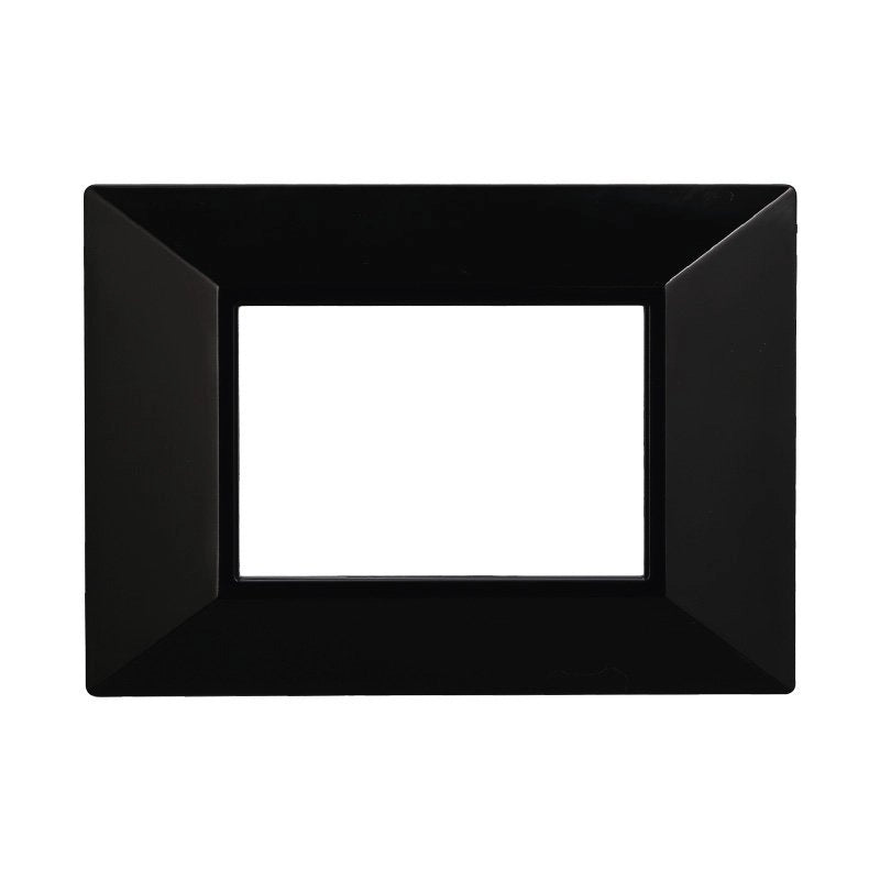 Placca Piramide Serie Moon 3P Colore Nero Compatibile Con Bticino Axolute