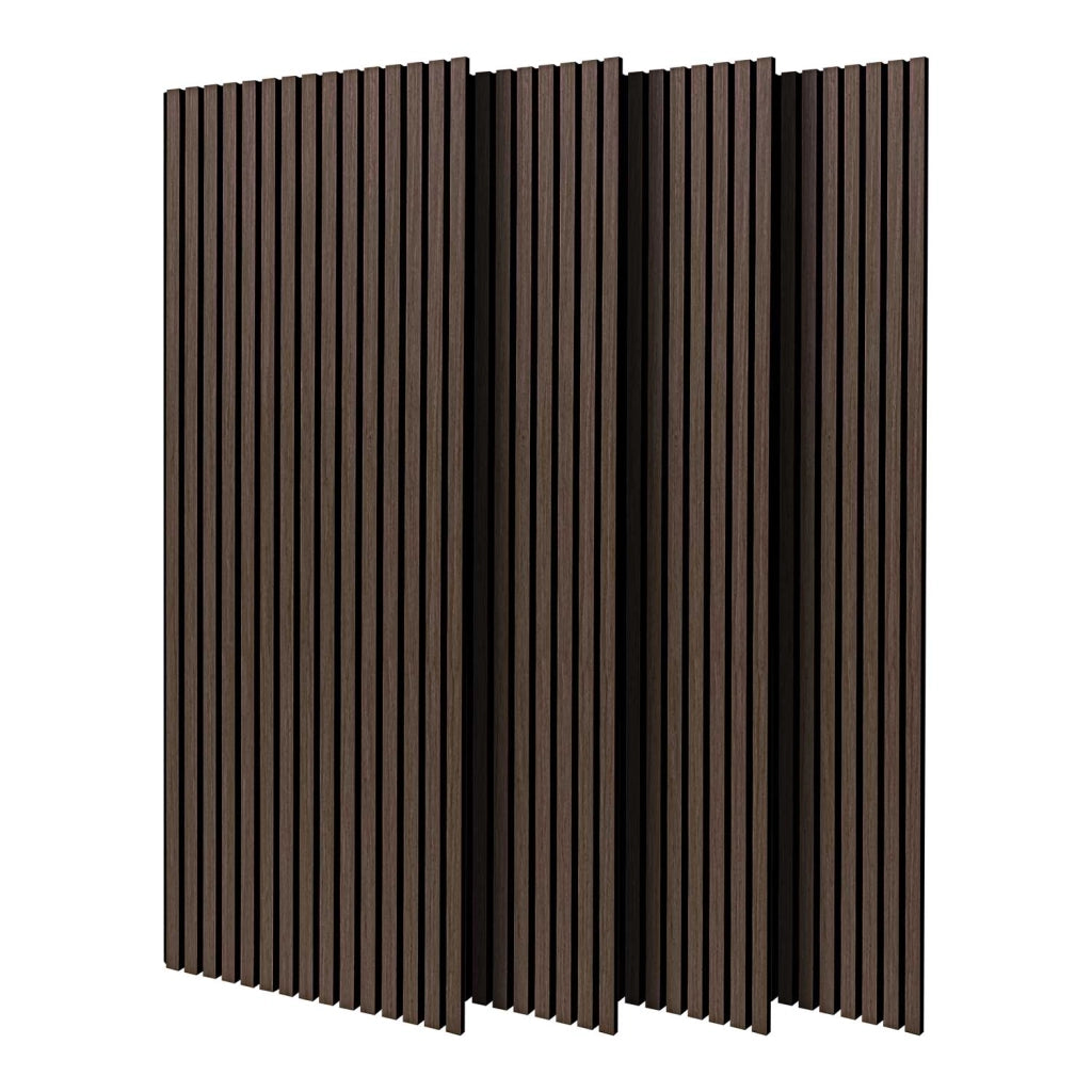 Beethoven - Set di 4 pannelli fonoassorbenti decorativi in legno 150x60 cm, marrone scuro