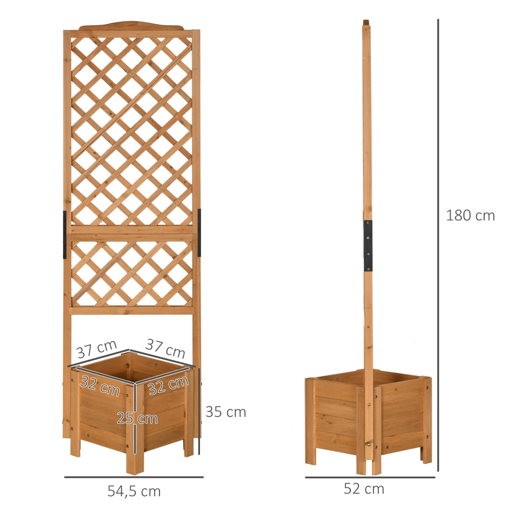 Fioriera con griglia per piante ¨C zephmum ¨C Legno di pino 54.5x52x180 cm