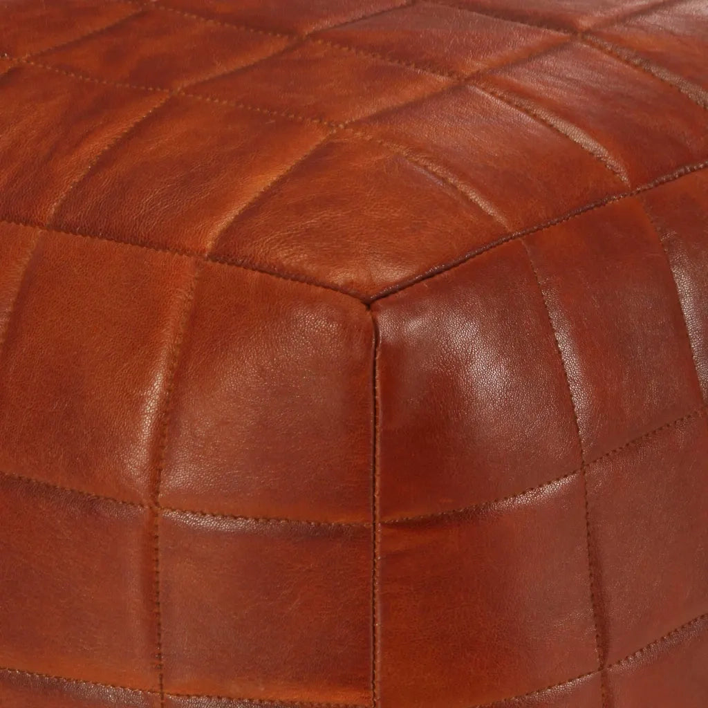 Pouf Tanno 40x40x40 cm in Vera Pelle di Capra 248135