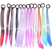 Accessori per capelli colorati 12 pezzi - Accessori per trecce - Fibra sintetica per bambini - Bende elastiche - Leggero e soffice - Ideali per feste - Accessori per capelli