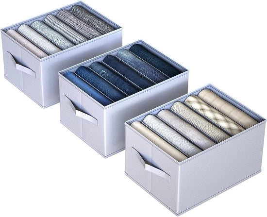 Organizzatore a 3 livelli per camicie, pantaloni, biancheria intima, organizzatore per armadio con cassetti, sistema di organizzazione per cassetti dell'armadio