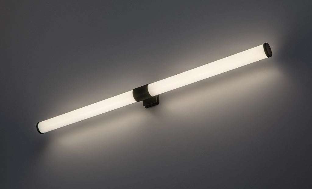 Applique bagno specchio LED Zain nera IP44 Rabalux