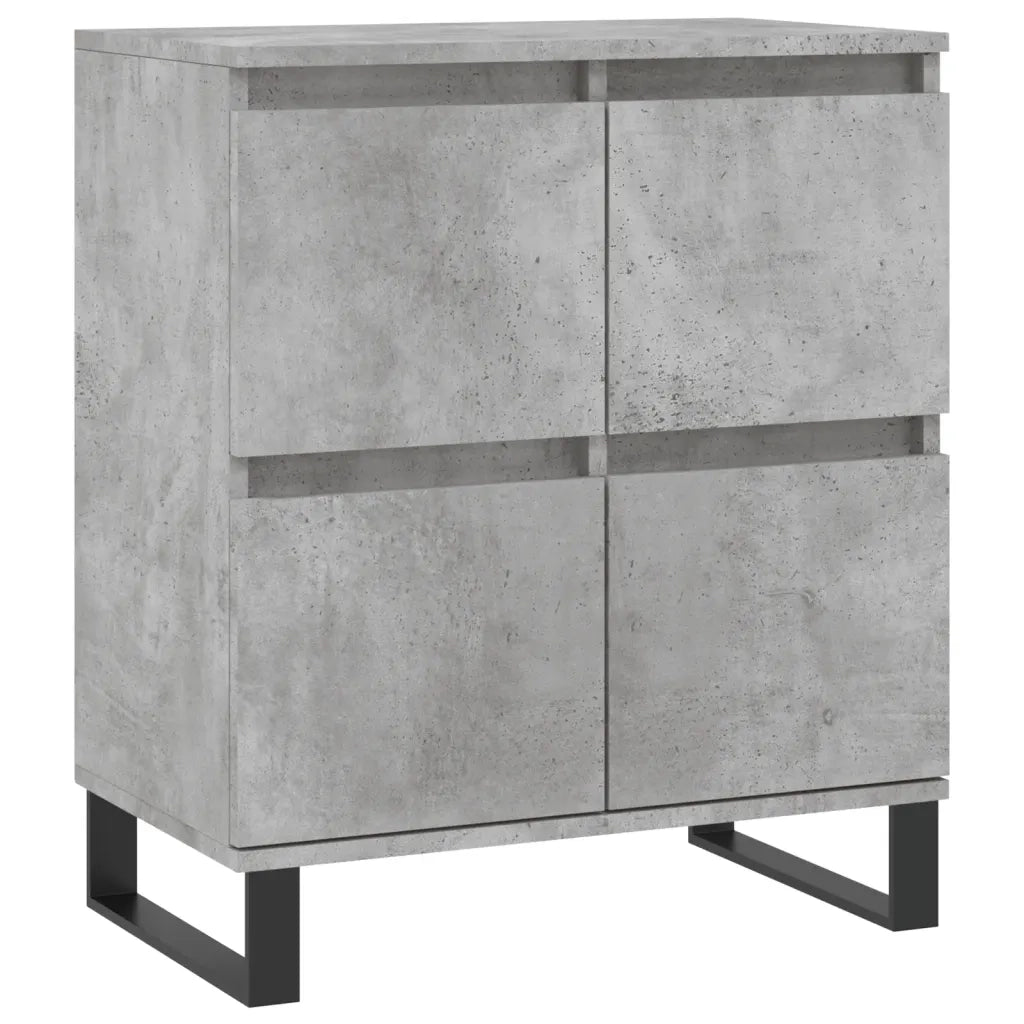 Credenze 2 pz | Madia | Buffet da pranzo | Armadio da pranzo Grigio Cemento in Legno Multistrato