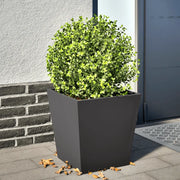 Fioriera da Giardino-Vaso da Esterno-Contenitore per Piante Nera 40x40x40 cm Acciaio