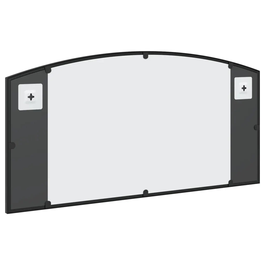 Specchio da Parete-Specchio a Muro-Specchio Decorativo Nero 80x40 cm Arco in Ferro 702907