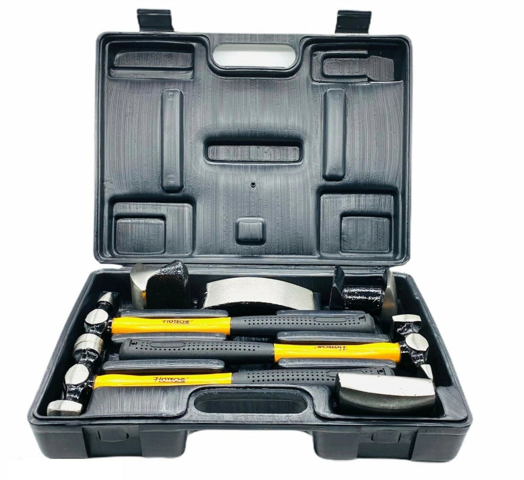 KIT ATTREZZI PER CARROZZIERE DA RIPARAZIONE COMPLETO DI 3 MARTELLI 4 TASSI