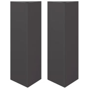 2 pz Fioriere | Cassetta per fiori | Vaso da Giardino Nere Triangolari 30x26x75 cm Acciaio