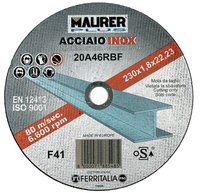 Mole taglio acciaio inox maurer plus mm 230 x1,9 (5+1)