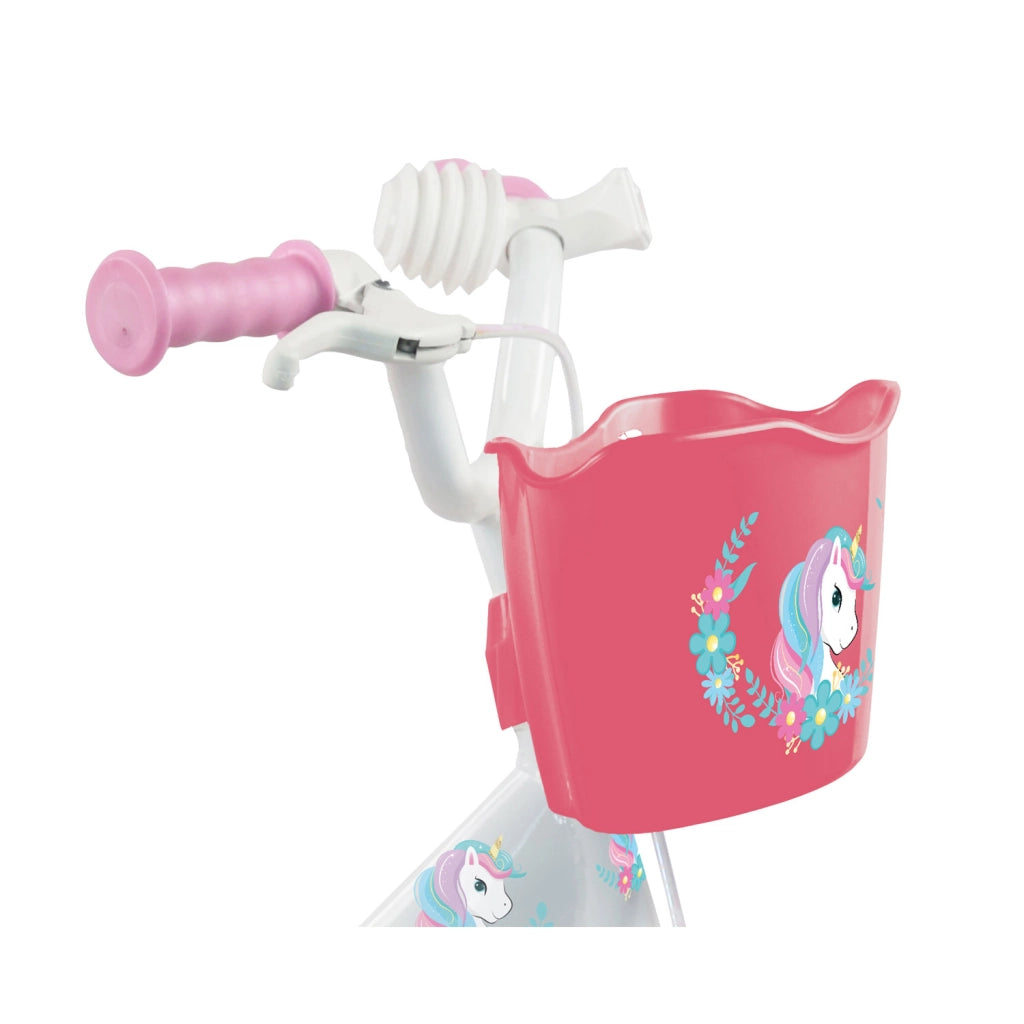 Bicicletta per Bambine 12" Unicorn Freno Caliper e Stabilizzatori in Acciaio Hi-Ten Rosa
