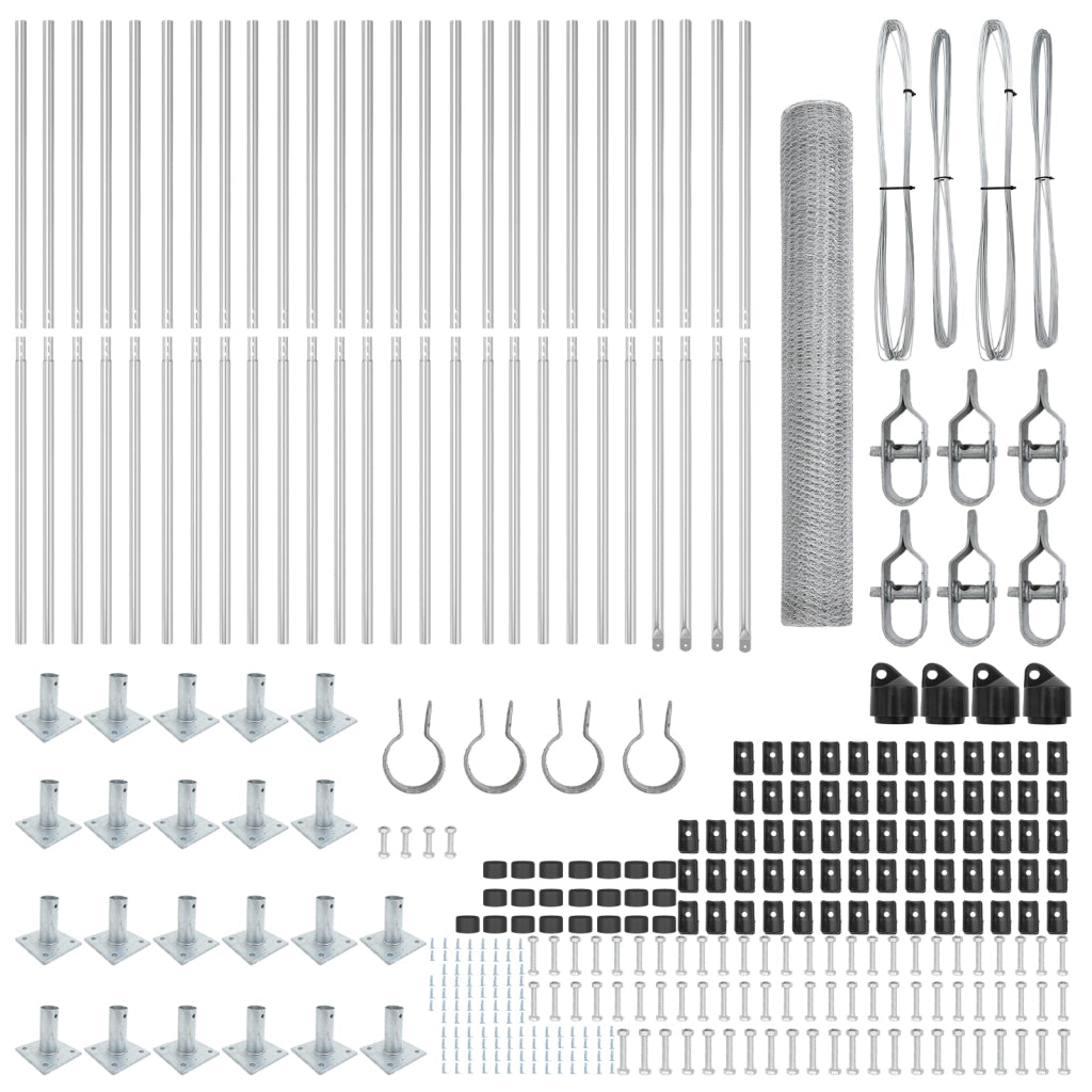 Recinzione Esagonale  1,2x50 m Acciaio Zincato