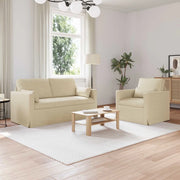 Set di divani 2 pcs Crema 158 x 78 x 80 cm Tessuto