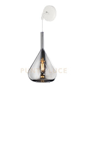 APPLIQUE BIANCO 1 LUCE VETRO FUME 1177BI-A-FU