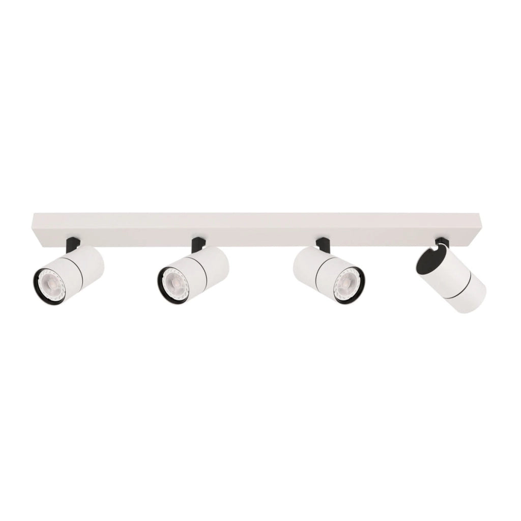 Italux Laconi plafoniera barra 4xGU10 bianco/nero orientabile