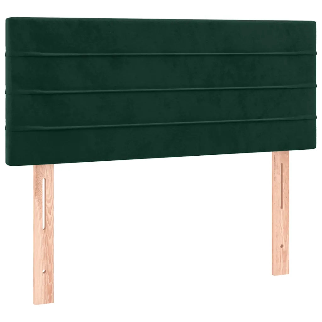 Giroletto a Molle con Materasso Verde Scuro 120x190 cm Velluto