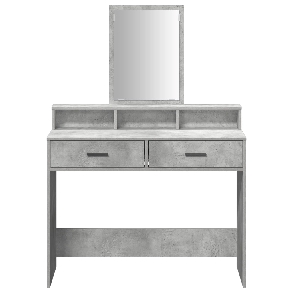 Tavolo da Trucco  con Cassetti Grigio Cemento 100x41x140 cm