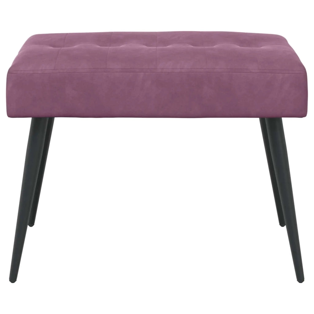 Panchina con bottoni imbottiti Viola 60 x 40 x 45 cm Velluto 42038514
