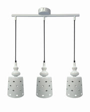 Candellux lampadario a sospensione HAMP 33-51943 bianco 3xE27