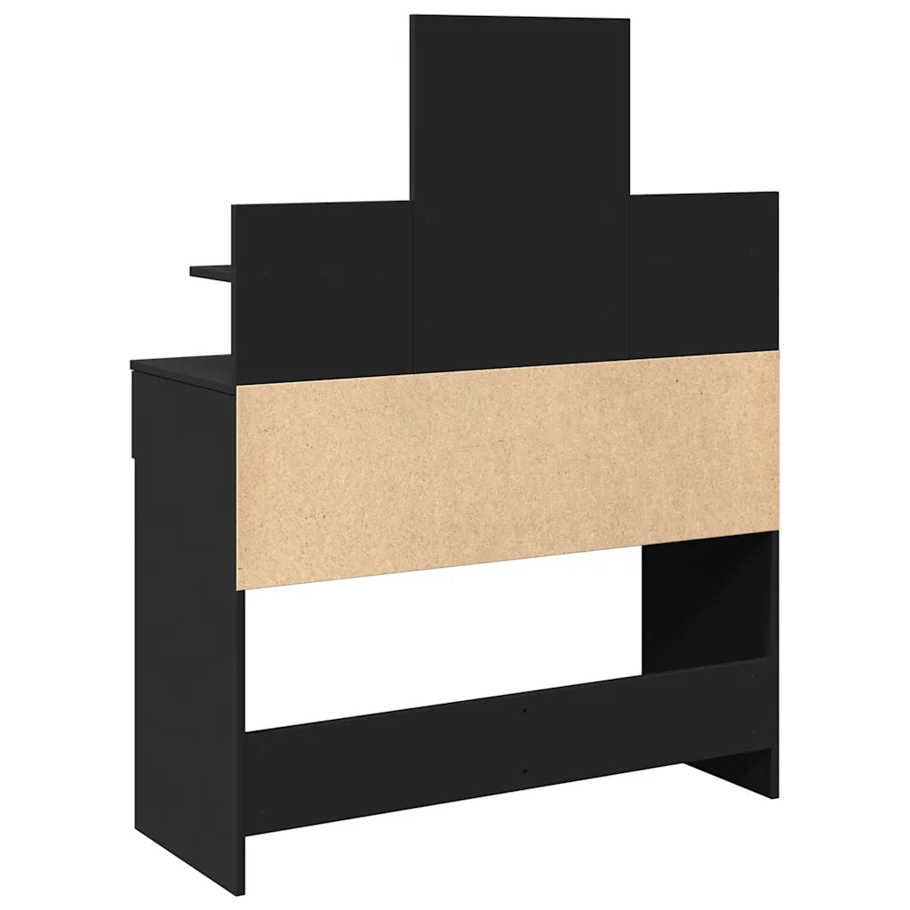 Toeletta con LED Nero 100x40x130 cm