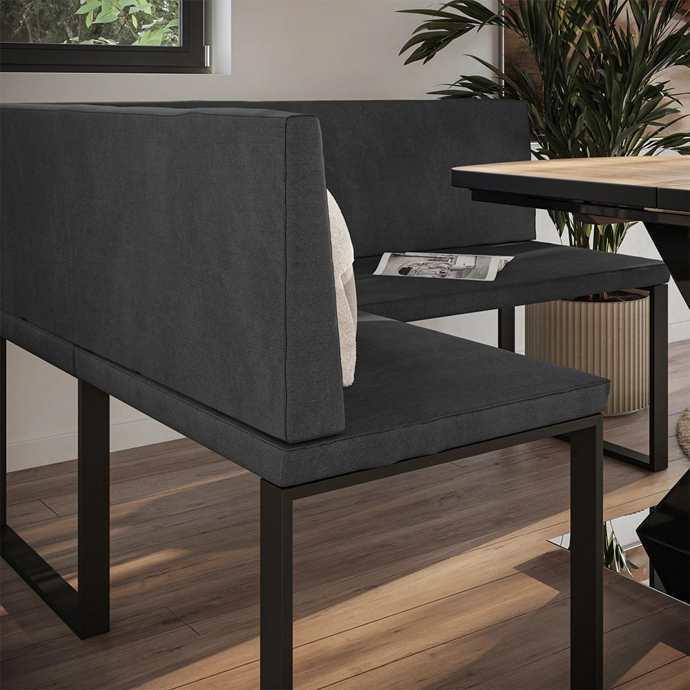 Vicco panca ad angolo Antracite 120 x 150 cm