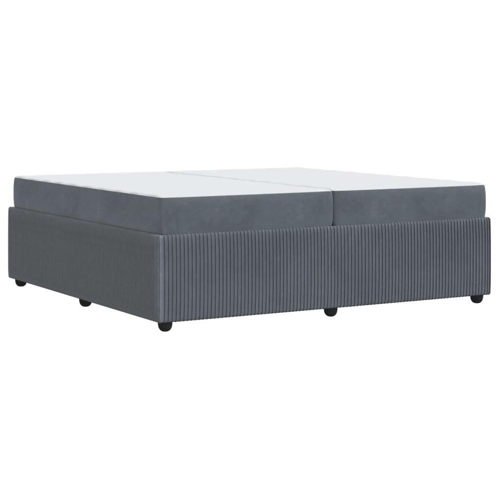 Struttura del letto Grigio scuro 200 x 200 cm Tessuto