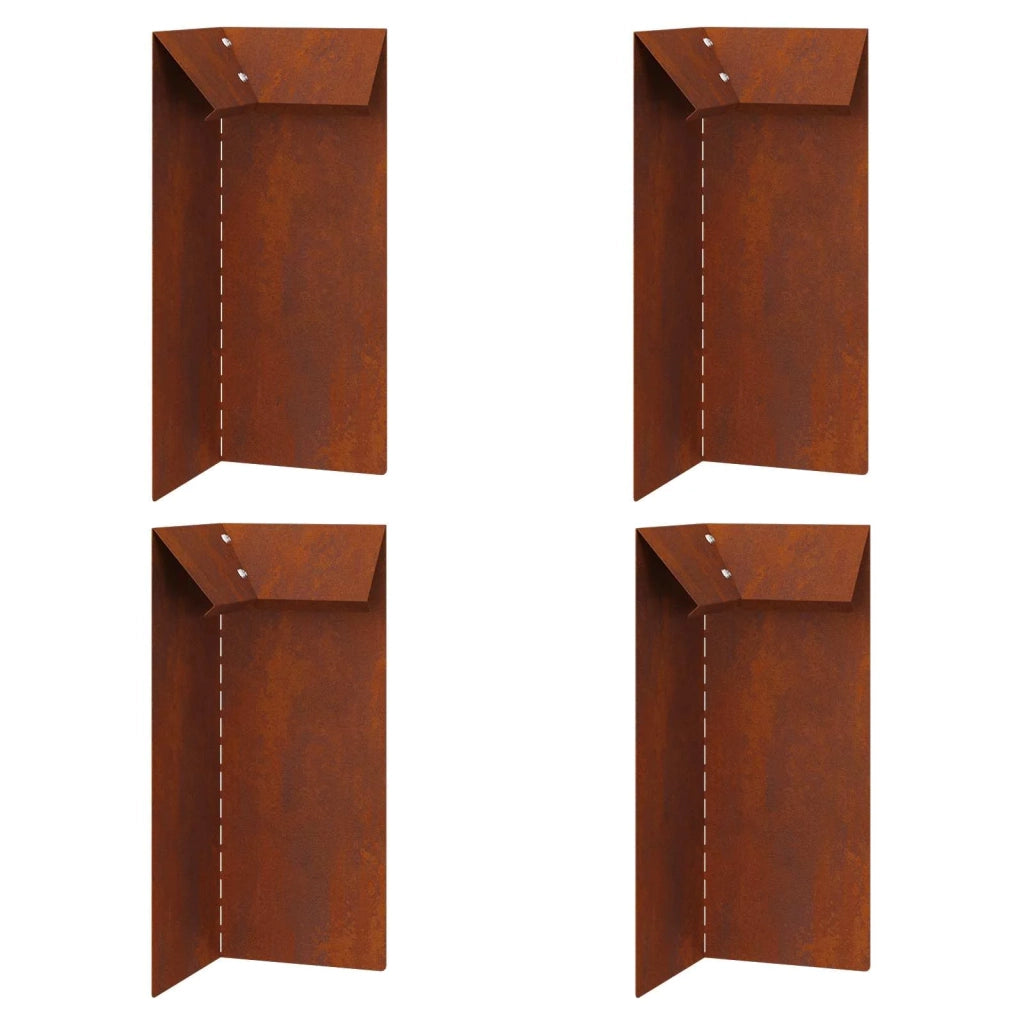 Recinto per lumache 4 pcs Ruggine 10 x 10 x 25 cm