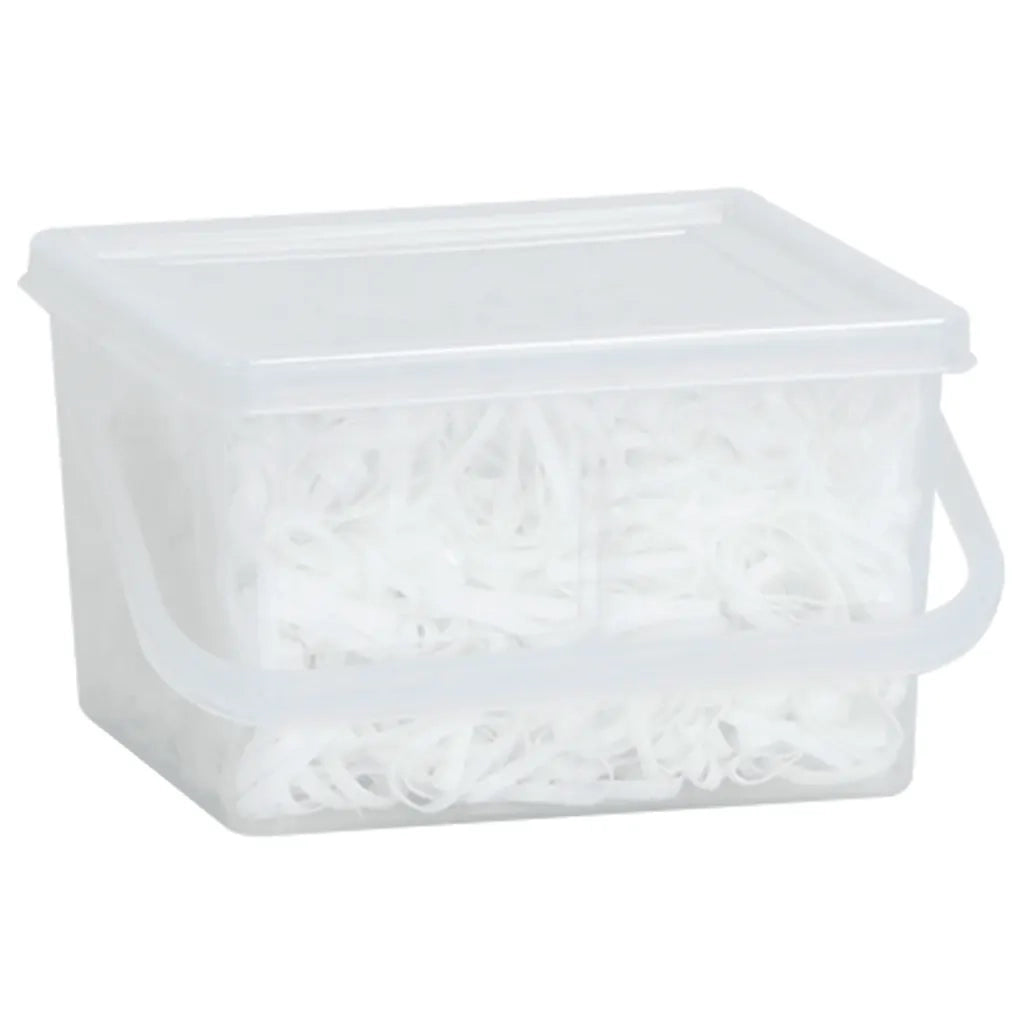 Elastici per Trecce Cavallo 2500 pz Bianchi in Silicone CFW1071157