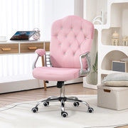 Sedia da ufficio rosa con funzione dondolo