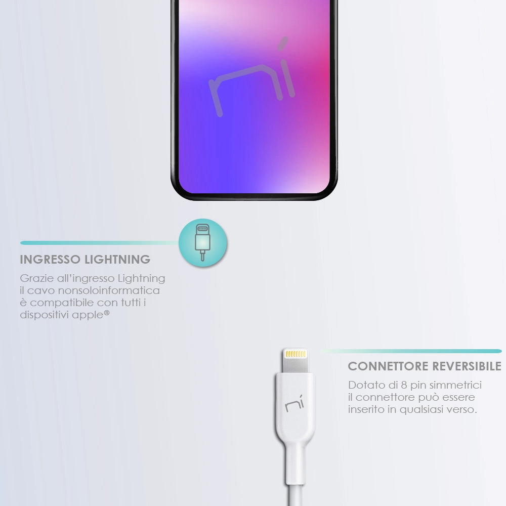 Nonsoloinformatica Cavo iPhone Lightning USB 1m Apple