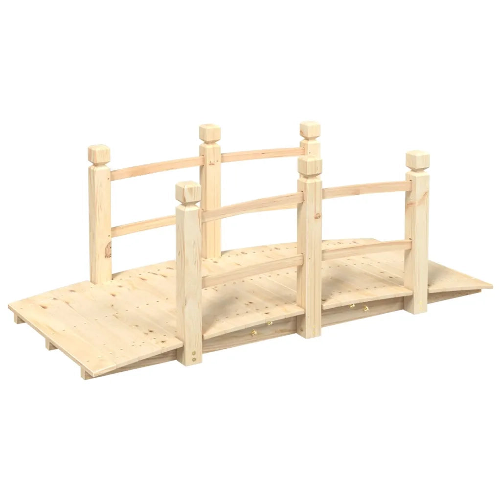 Ponte Giardino Ringhiere 150x67x56cm Legno Massello Abete Rossocod mxl 127301