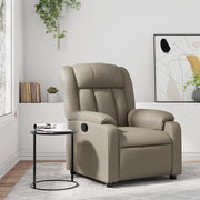 Divano Sedia-Poltrona Reclinabile Cappuccino in Similpelle 332466