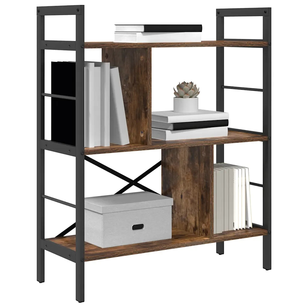 Libreria Rovere fumé 75 x 30 x 91 cm Legno multistrato